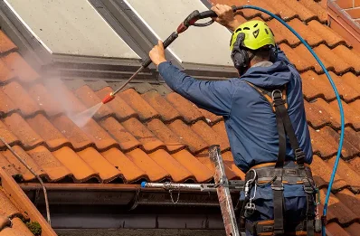 Démoussage et hydrofuge de toiture à Gauville